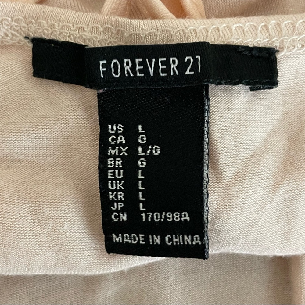Forever21 Pretty Ivory Crewneck Open Tie Back Sleeveless Lace Detail Tank Top - Picture 5 of 6